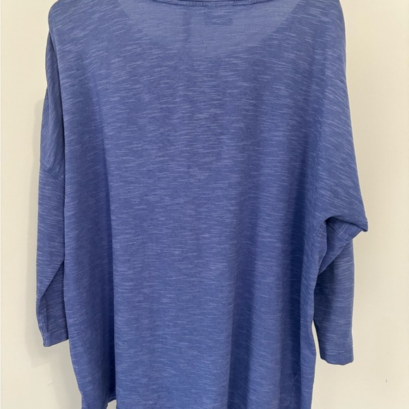 Columbia Performance Slub Knit 3/4 Tee | Blue Heather | Relaxed Fit XL - Picture 3 of 10